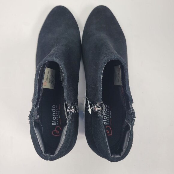 Blondo Women's Black Suede Ankle Waterproof Boots B6708015 US Size 8.5M NWT - Picture 5 of 9